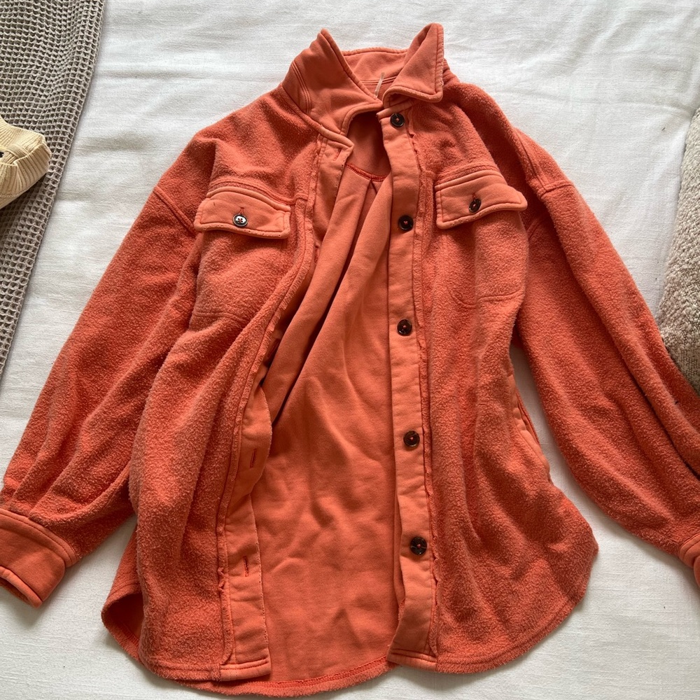 Free people peach shacket